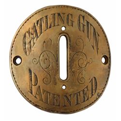 Colt Gatling Gun Plaque Circa 1883