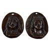 Image 1 : Charles M Russell Pair of Bronze Indian Plaques