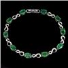 Image 1 : Natural Oval Top Rich Green Emerald 39 Cts Bracelet