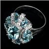 Natural  Sky Blue Topaz 30 Carats  Ring