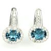Natural London Blue Topaz 26 Carats Earrings