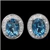 Natural London Blue Topaz Earrings