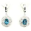 Natural London Blue Topaz Earrings
