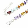 Image 3 : Natural Amethyst Citrine Garnet Peridot Topaz Bracelet