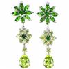 Image 1 : Natural Green Peridot & Chrome Diopside EARRINGS