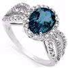 Image 1 : Natural London Blue Topaz Diamond & Solid Gold Ring