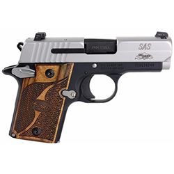 Sig Sauer 9389SASAMBI P938 SAS 9mm SAO 3" Ambi Safety 6+1 Goncalo Wood Blk/SS