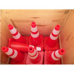 Qty of 28" safety cones, approximately 50
