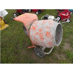 Electric powered cement mixer