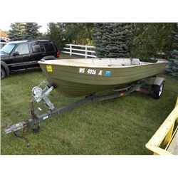 1960 Mirrocraft 16ft boat w/1992 Homemade trailer SN#-1961163