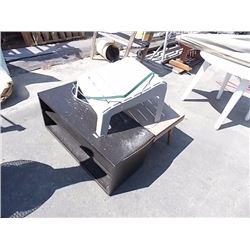 RETRO COFFEE TABLE & TABLE & OTTOMAN/STOOL