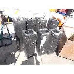 TALL METAL PLANT POTS / STANDS - 7 TTL