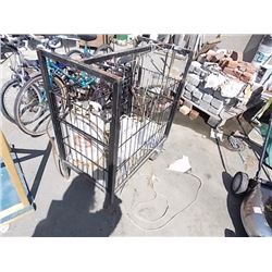 METAL BIN WITH WHEELS