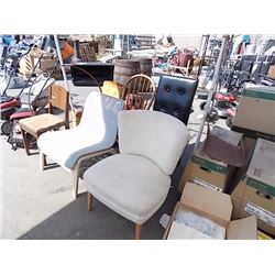 ASSORTED VINTAGE CHAIRS - 6 TTL - ALL ONE MONEY