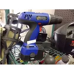 CORDLESS DRILL, BATTERY & CHARGER - 18 VOLT - PS