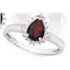Image 1 : RING -  .8CT PEAR FACETED PERSIAN RED GARNET IN 925 STERLING SILVER SETTING - RETAIL ESTIMATE $300