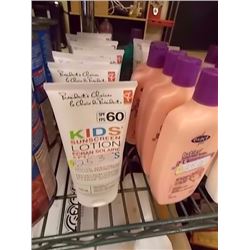 LOT OF KID'S SUNSCREEN - 60SPF - 4 TTL - WHITE TUBE