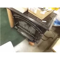 ELECTRIC FIRE PLACE  - as-is WORKING - NEEDS FOOT REPAIR