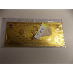 GOLD FOIL BILL - 24K GOLD - USA $2 - not legal tendar