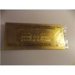 GOLD FOIL BILL - 24K GOLD - USA $20 - not legal tendar