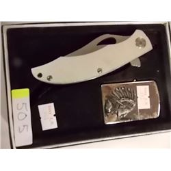 FOLDING KNIFE WITH LIGHTER