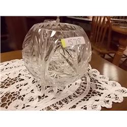 PIN WHEEL CRYSTAL BOWL