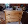 Image 1 : VINTAGE OAK DRESSER - 3 DRAWER - LOCKABLE - NO KEYS