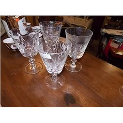 PIN WHEEL CRYSTAL GLASSES - 4 TTL