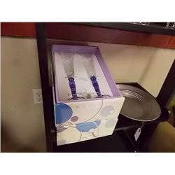 NEW SET OF GLASSES - 2 PC SET - BLUE - RETAIL ESTIMATE $29.99- 2 SETS PER LOT