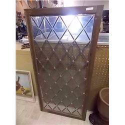 VINTAGE LEADED GLASS WINDOW