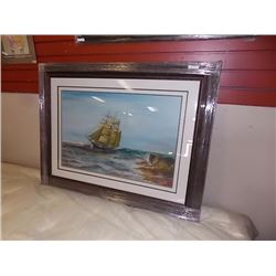 FRAMED PICTURE - TALL SHIP