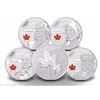 Image 1 : RCM Lot; includes 2013 $10  Maple Leaf  Canada+ 4X $4 Salabeerry, Brook, Tecumseh, Secord.