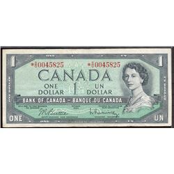 1954 $1 Bc-37bA #*S/O0045825, in average grade.