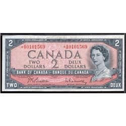 1954 $2 Bc-38bA #*A/B0101569, in average grade.