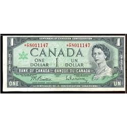 1967 $1 Bc-45bA-i #*F/P8011147, in average grade.