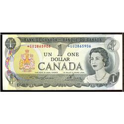 1973 $1 Bc-46aA-i #*GU2865906, in average grade.