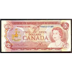 1974 $2 Bc-47aA #*RW5312184, in average grade.