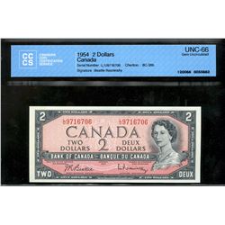 1954 $2 BC-38b #LU9716706 CCCS UNC66.