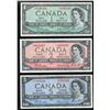 Image 1 : 1954 complete banknote set $1 to $100, Beattie/Rasminsky signature, modified portrait, all VF/EF for