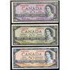 Image 2 : 1954 complete banknote set $1 to $100, Beattie/Rasminsky signature, modified portrait, all VF/EF for