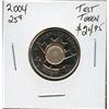 Image 1 : 2004 25¢, Poppy commemorative coin, test token, uncirculated.