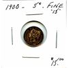 Image 1 : 1900 5¢ Oval 0 F+