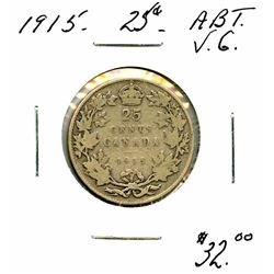 1915 25¢ About VG