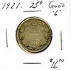 Image 1 : 1921 25¢ G+