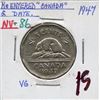 Image 1 : 1947 5¢ reEngraved date & «Canada», VG for grade.