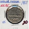 Image 1 : 1951 5¢ worm on forehead, VF for grade.