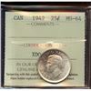 Image 1 : 1942 25¢, ICCS MS-64.