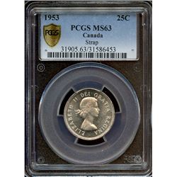 1953 25¢ SF, PCGS MS-63.
