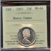 Image 1 : 1965 25¢, ICCS MS-64 Heavy Cameo.