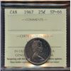 Image 1 : 1967 25¢, ICCS SP-66 Cameo.